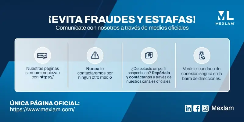 Aviso: identifica y evita páginas falsas que suplantan a Mexlam